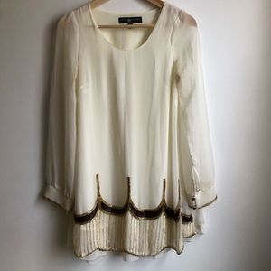 ASOS Little Mistress white sequined dress, US 4